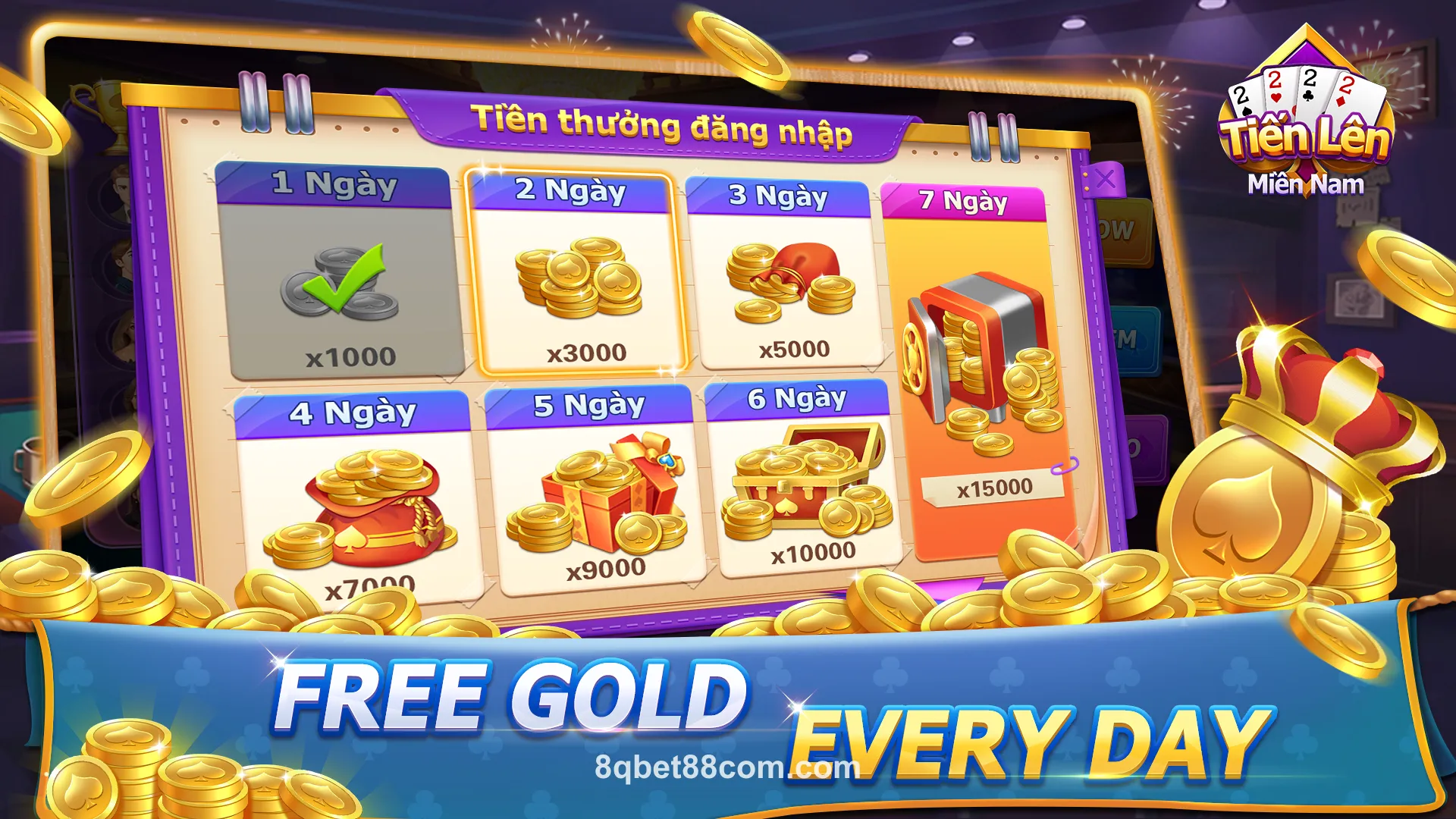 Màn hình chơi Slots tại 8q bet